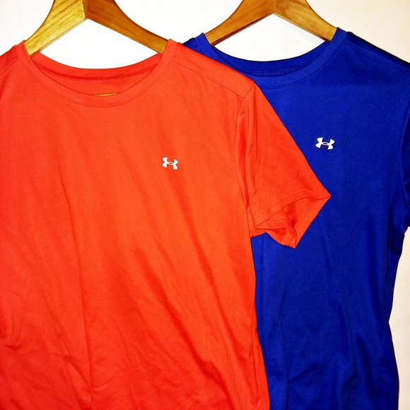 Under Armour Tops - Under Armour 2/$24 Orange & Blue Women's Large